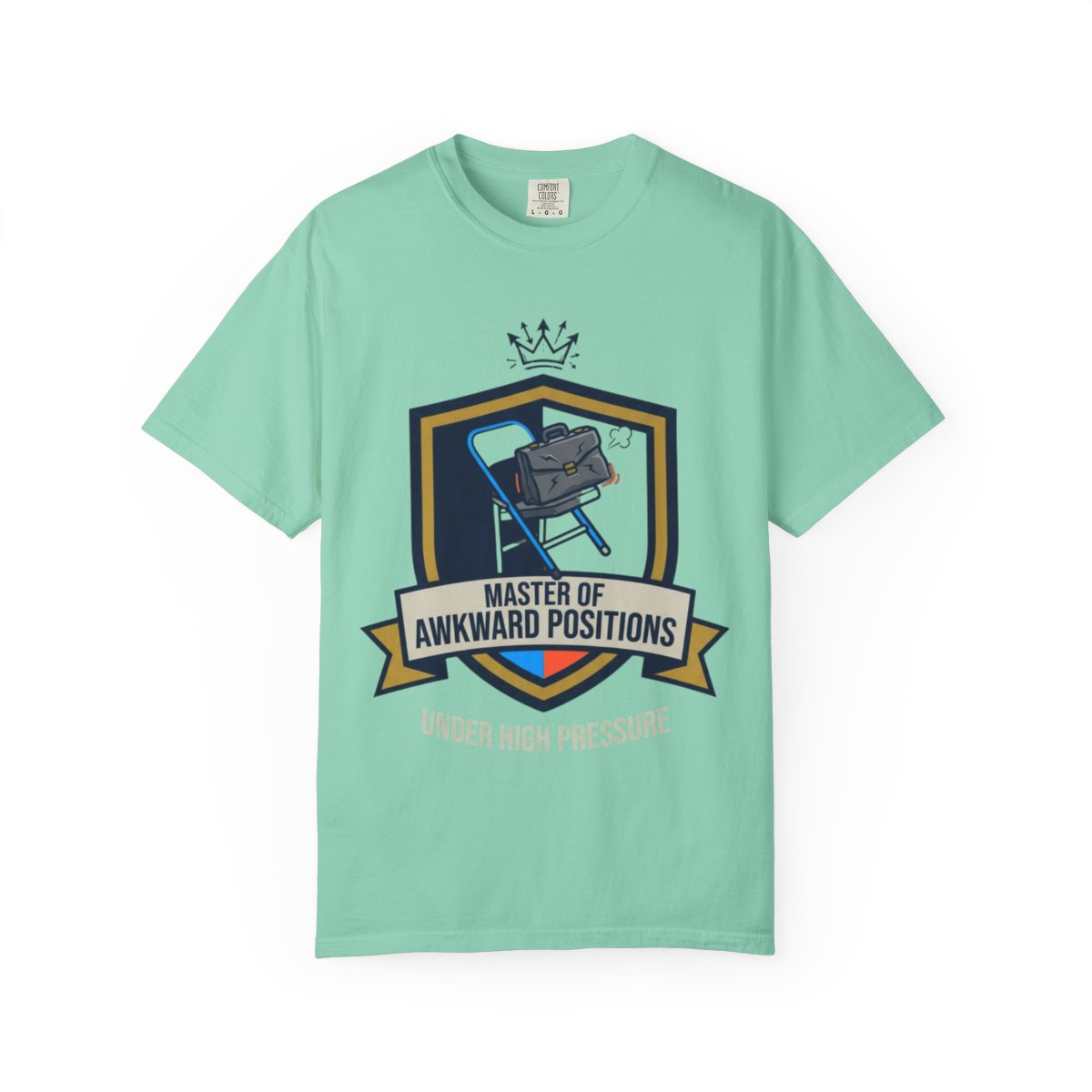 Color: Island Reef | Master of Awkward Positions Unisex Garment-Dyed Tee