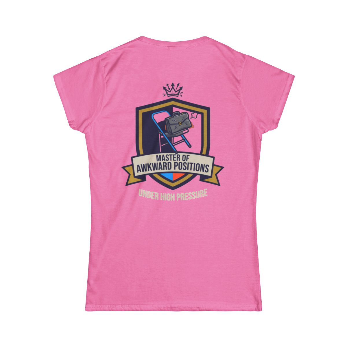 Color: Azalea | Master of Awkward Positions Women's Tee