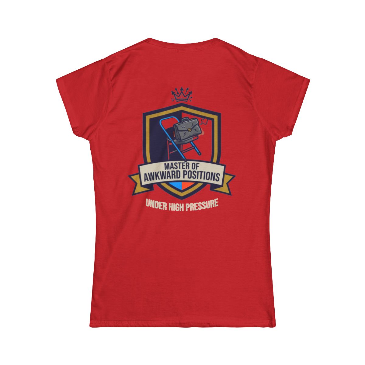 Color: Red | Master of Awkward Positions Women's Tee