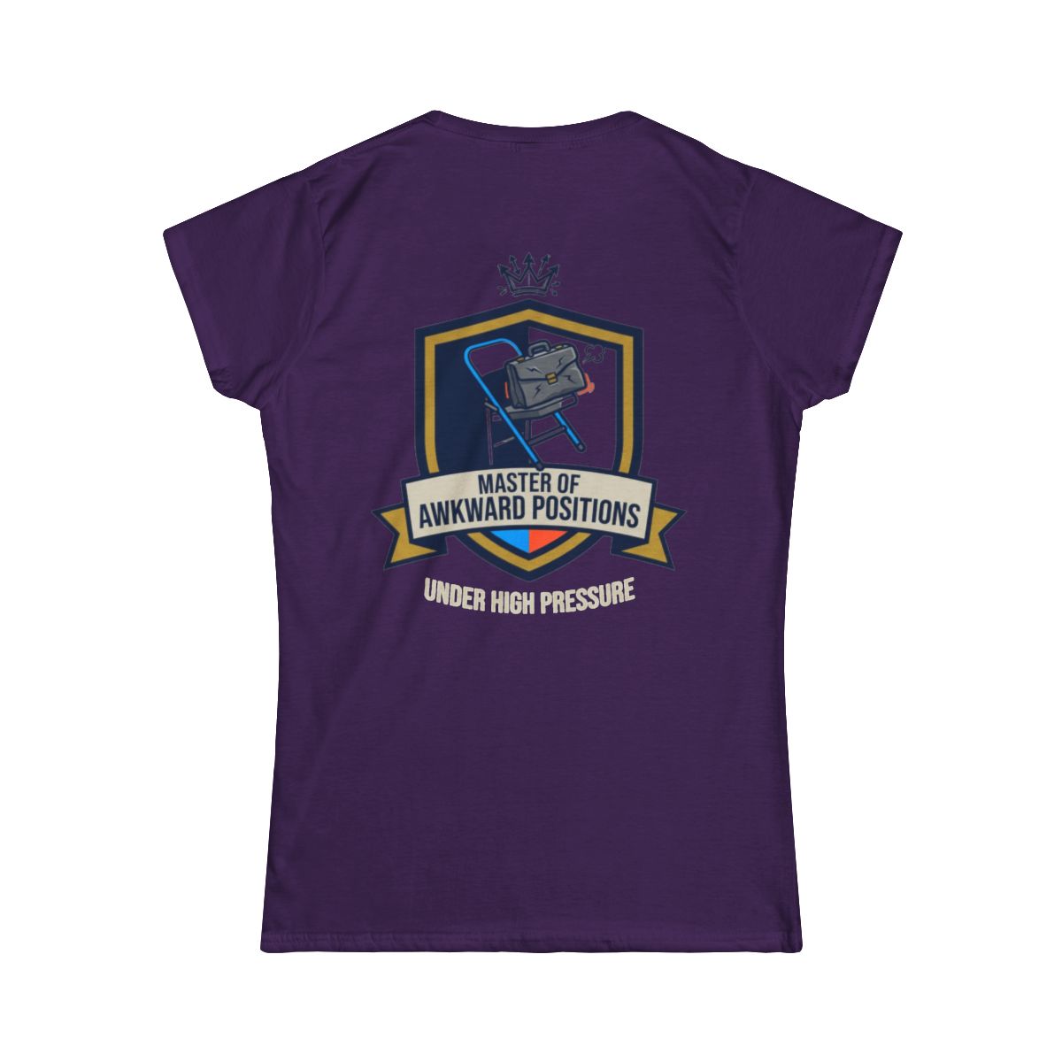 Color: Purple | Master of Awkward Positions Women's Tee