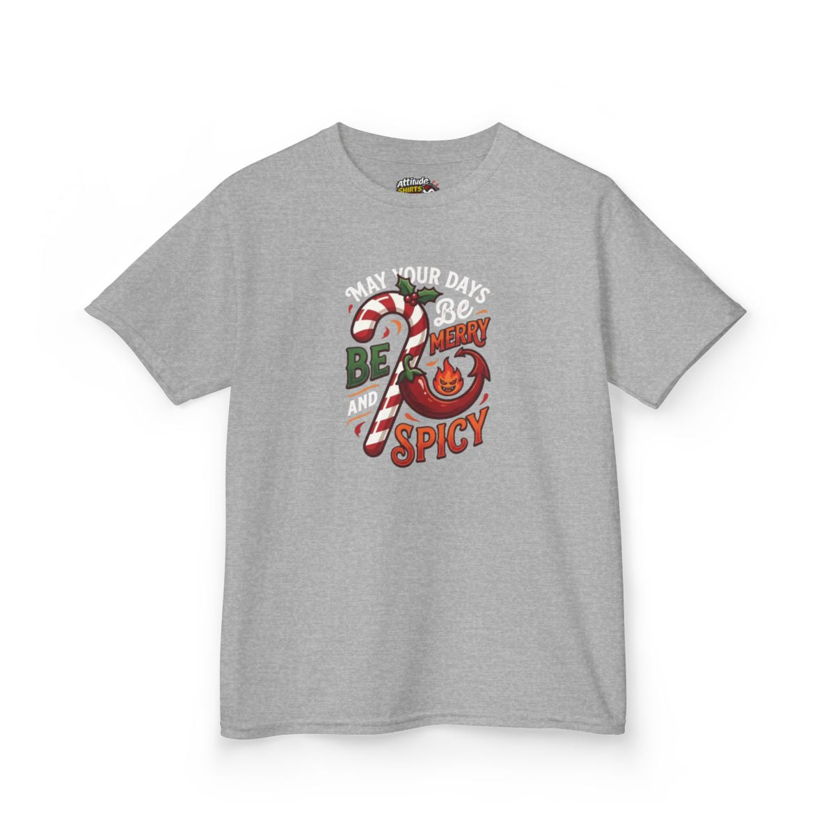 Color: Sport Grey | May Your Days Be Merry and Spicy Kids Tee
