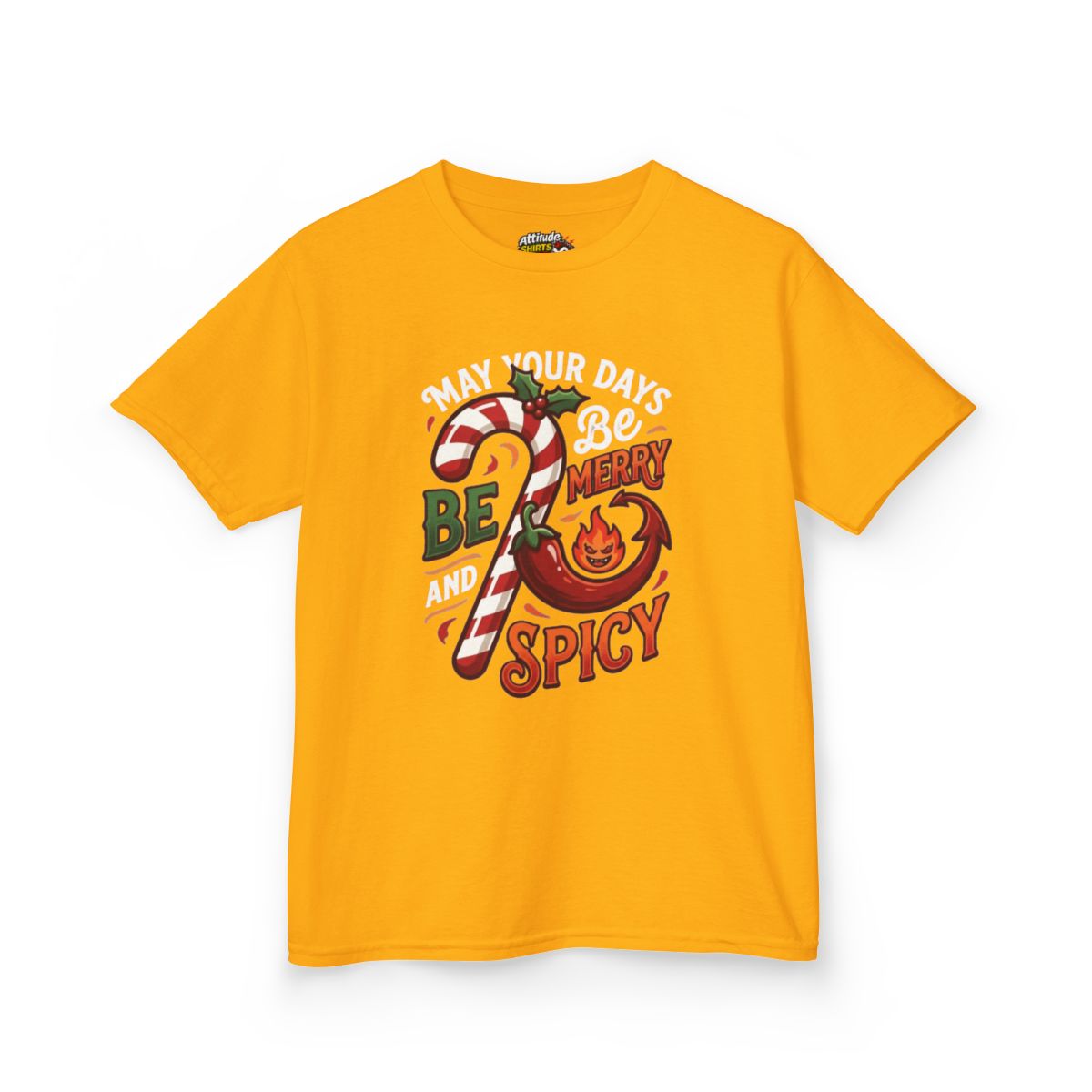 Color: Gold | May Your Days Be Merry and Spicy Kids Tee
