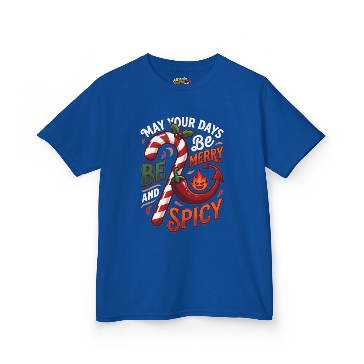 Color: Royal | May Your Days Be Merry and Spicy Kids Tee