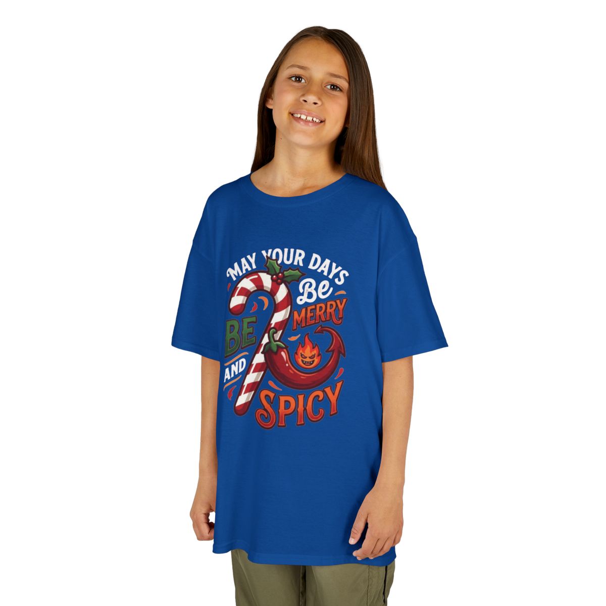 Color: Royal | May Your Days Be Merry and Spicy Kids Tee