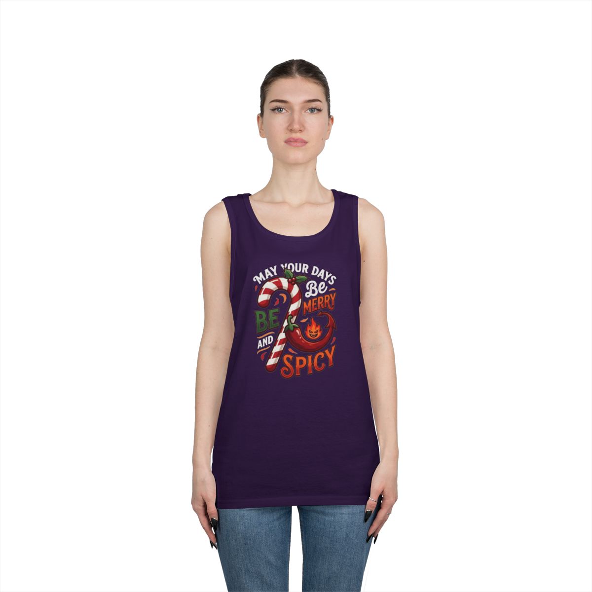 Color: Purple | May Your Days Be Merry and Spicy Tank Top