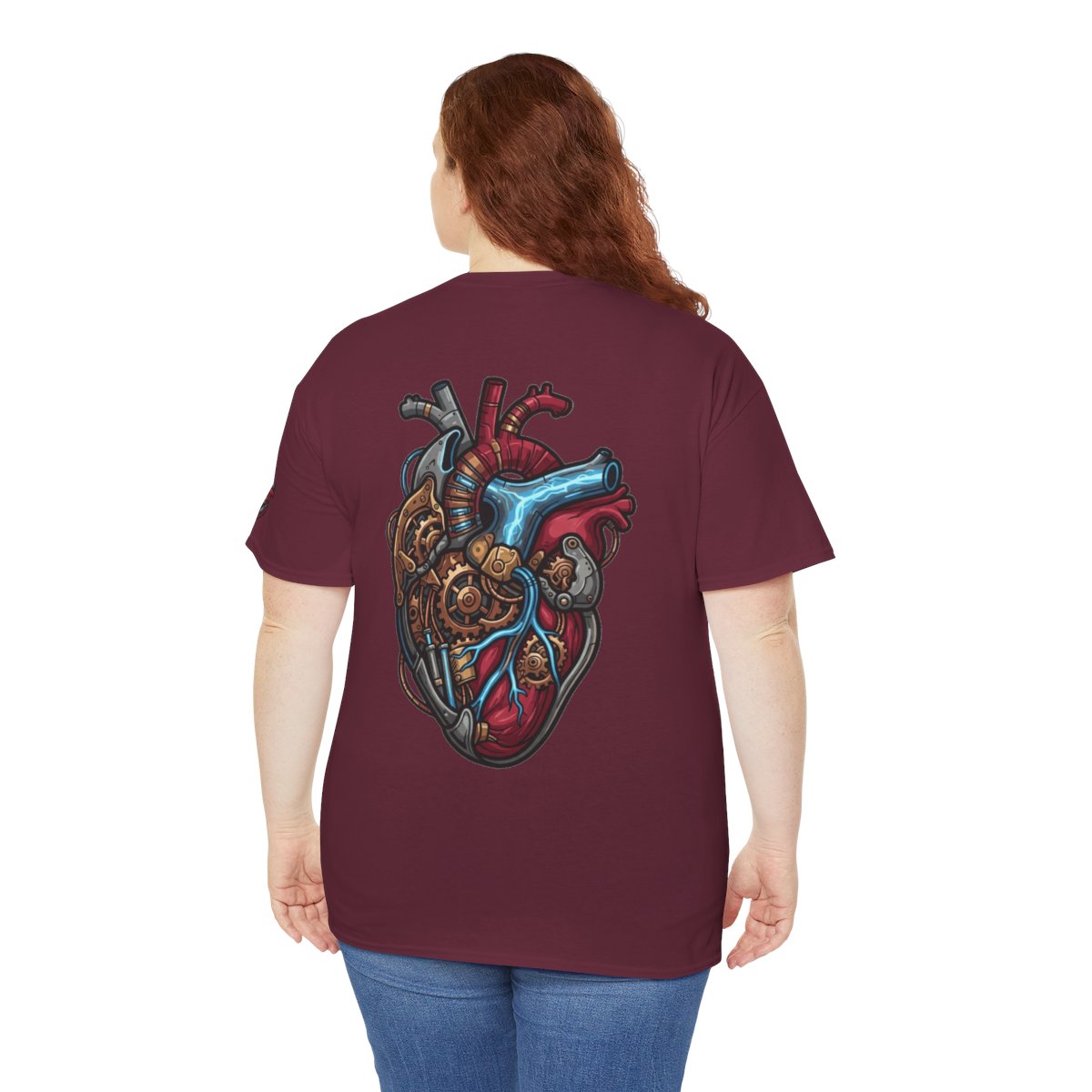 Color: Maroon | Mechanical Heart Premium Graphic Tee
