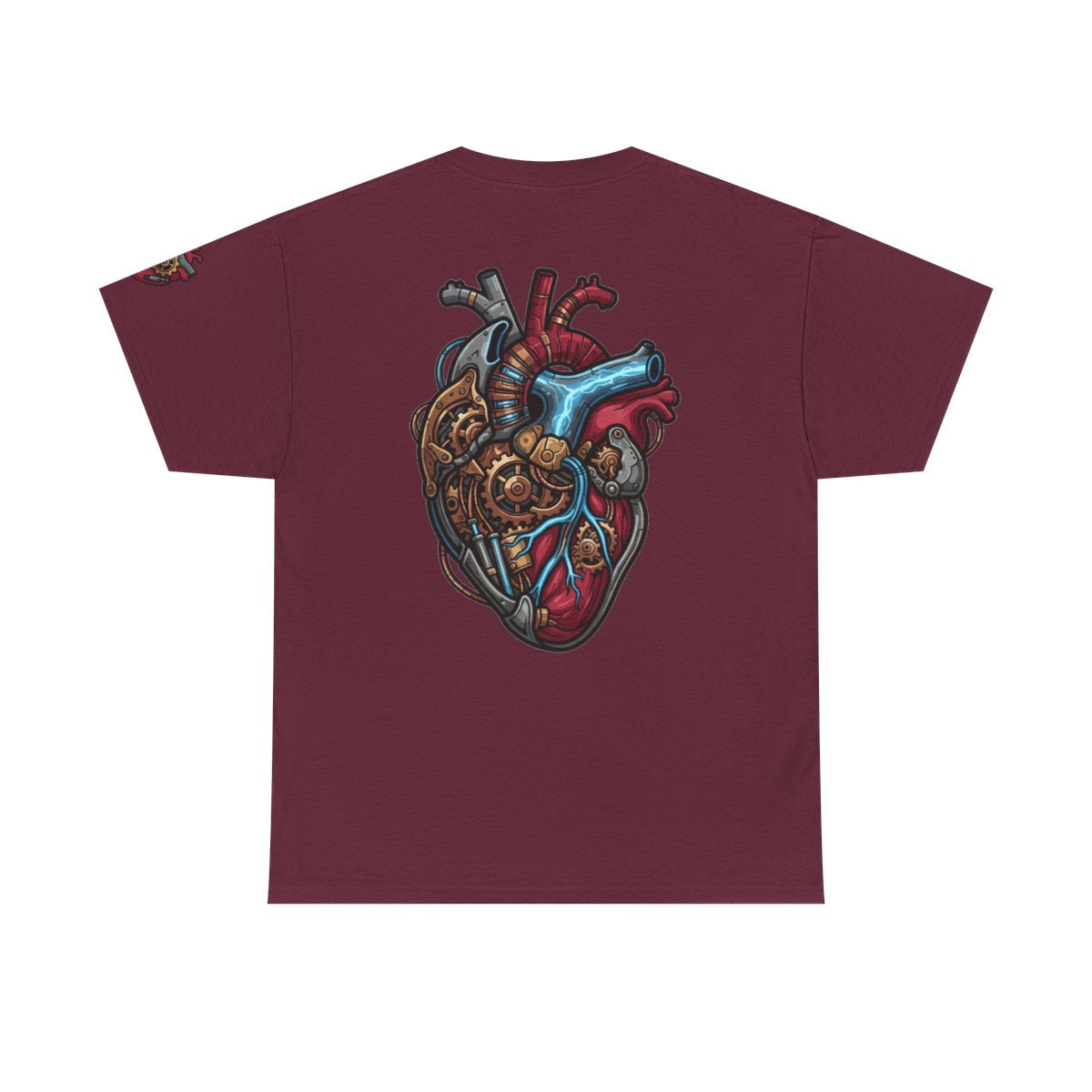Color: Maroon | Mechanical Heart Premium Graphic Tee