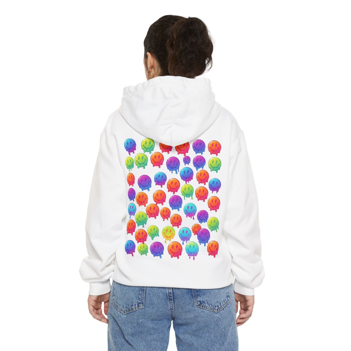 Color: White | Melting Hot Garment-Dyed Hoodie