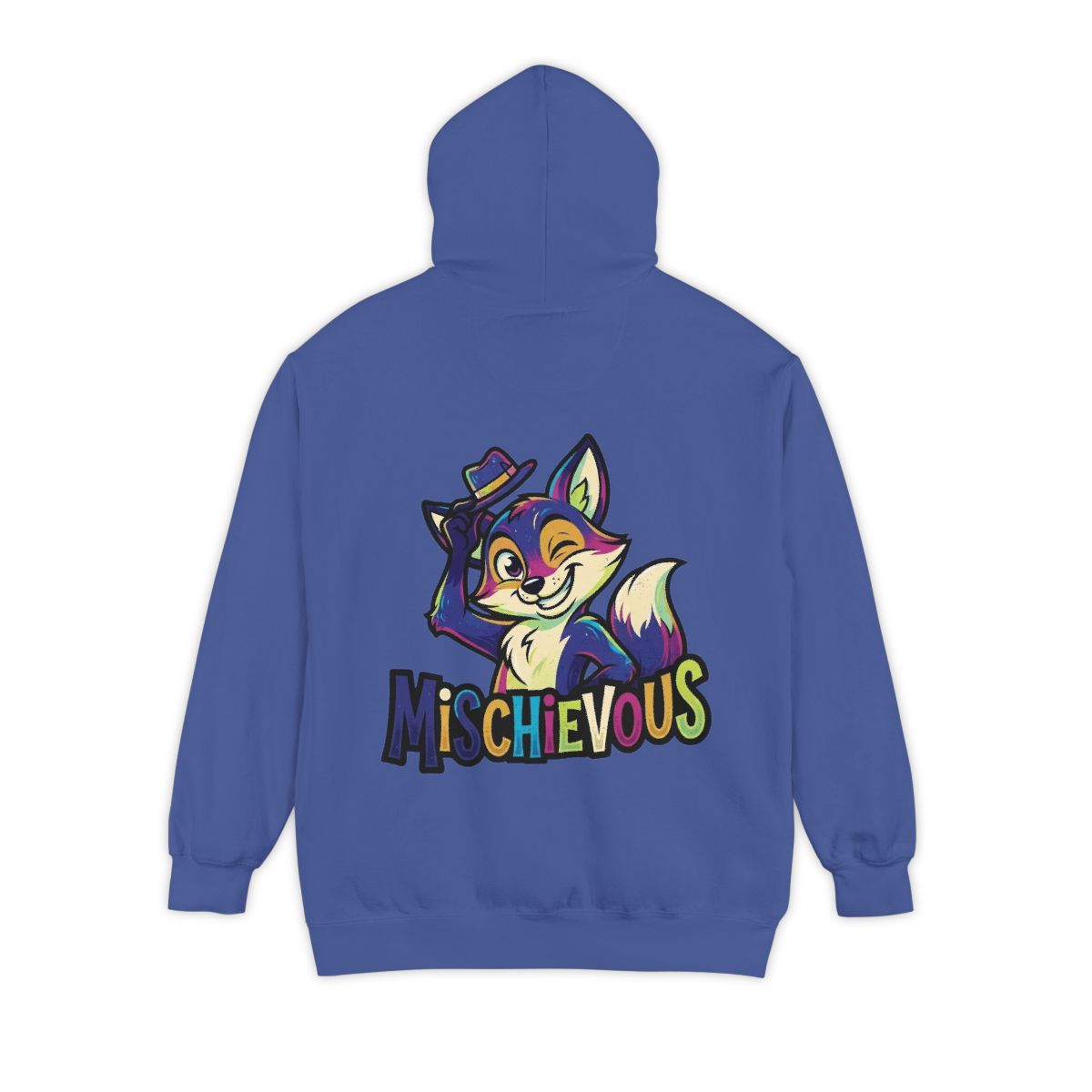Color: Flo Blue | Mischievous Garment-Dyed Hoodie