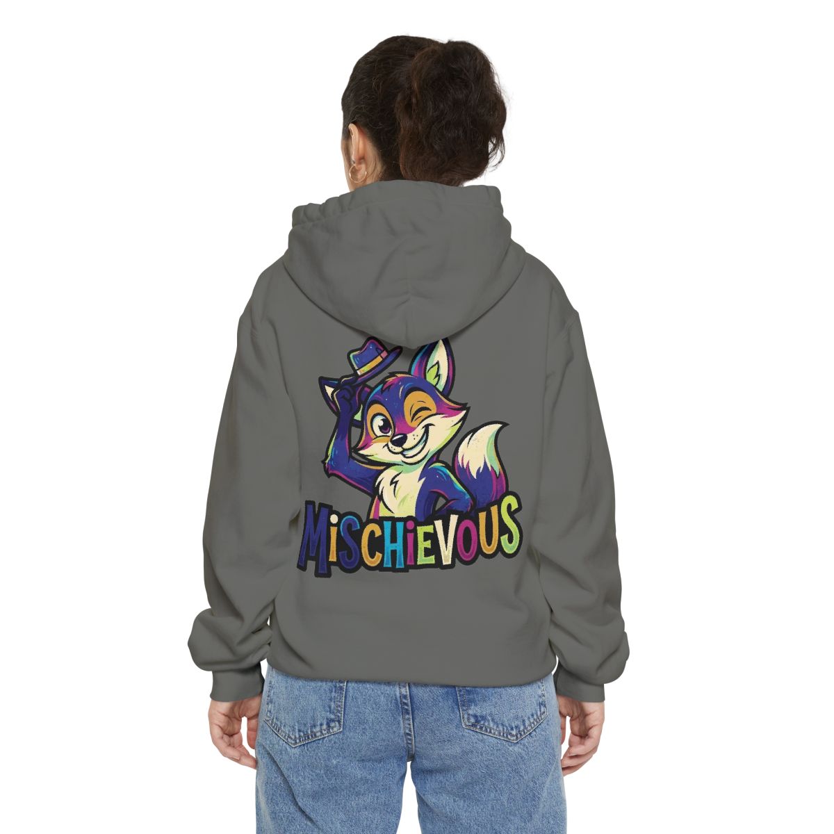 Color: Grey | Mischievous Garment-Dyed Hoodie