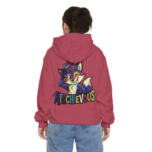 Color: Crimson | Mischievous Garment-Dyed Hoodie