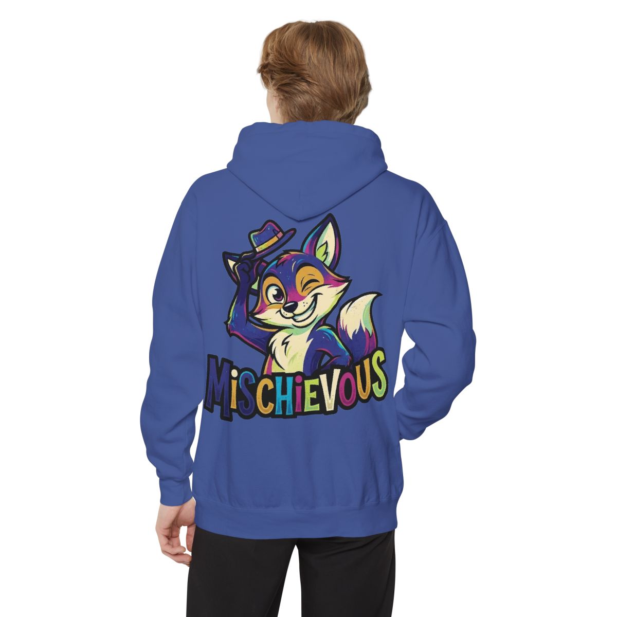 Color: Flo Blue | Mischievous Garment-Dyed Hoodie