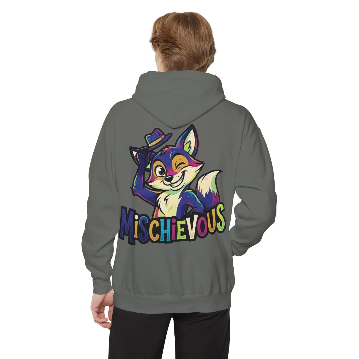 Color: Grey | Mischievous Garment-Dyed Hoodie