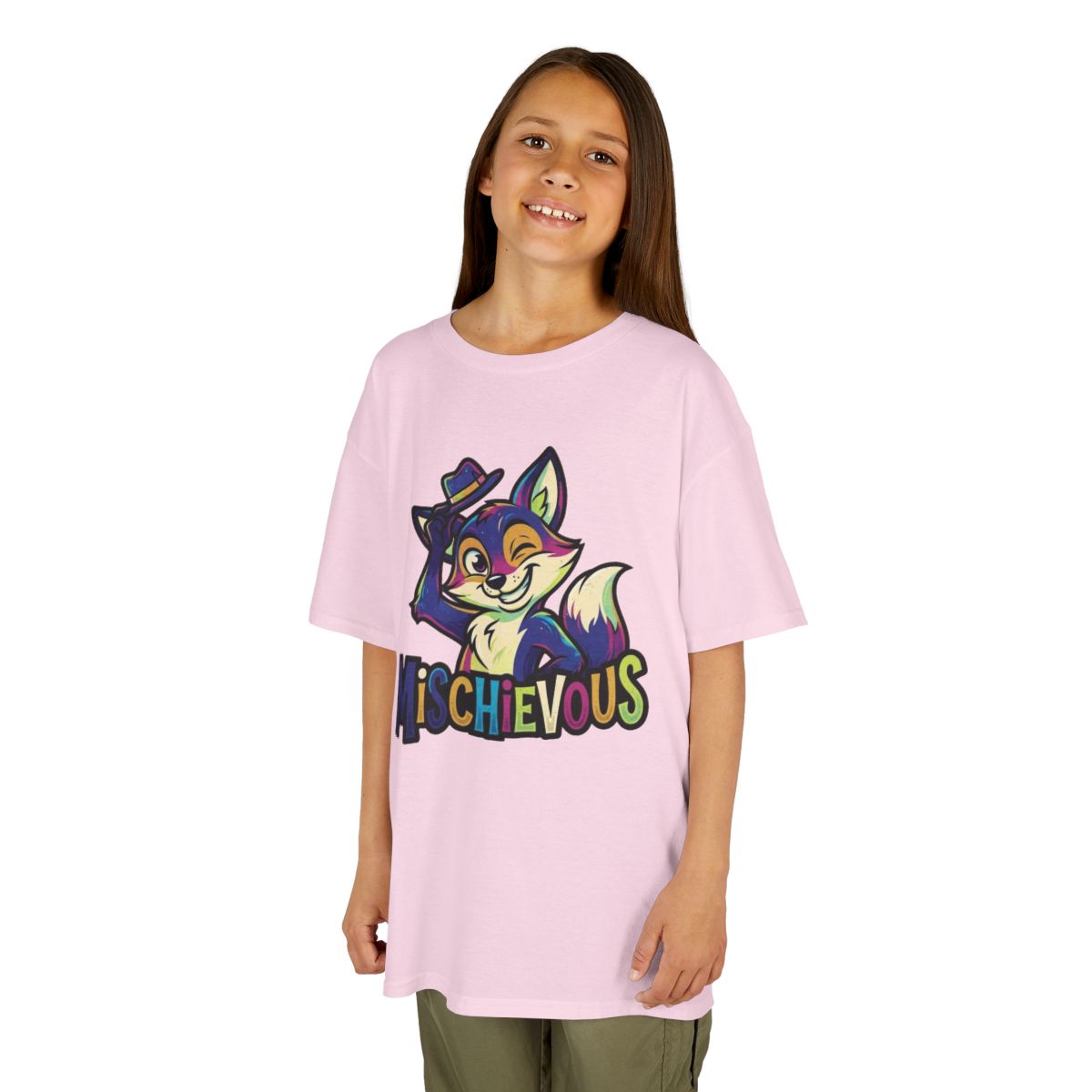 Color: Light Pink | Mischievous Kids Tee