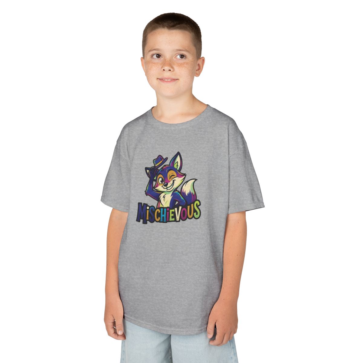 Color: Sport Grey | Mischievous Kids Tee