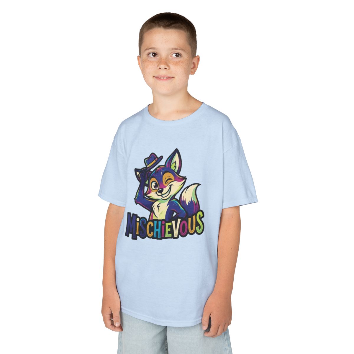 Color: Light Blue | Mischievous Kids Tee