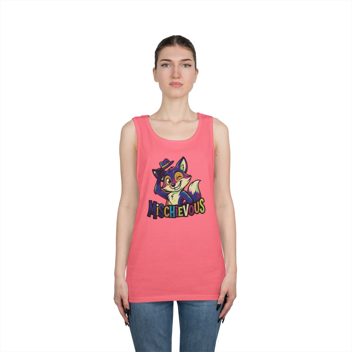 Color: Safety Pink | Mischievous Tank Top