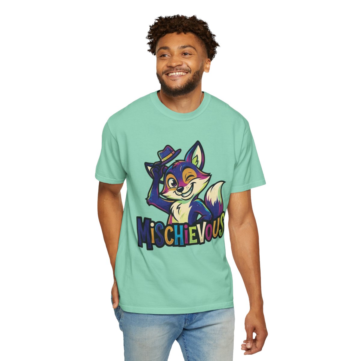 Color: Island Reef | Mischievous Unisex Garment-Dyed Tee