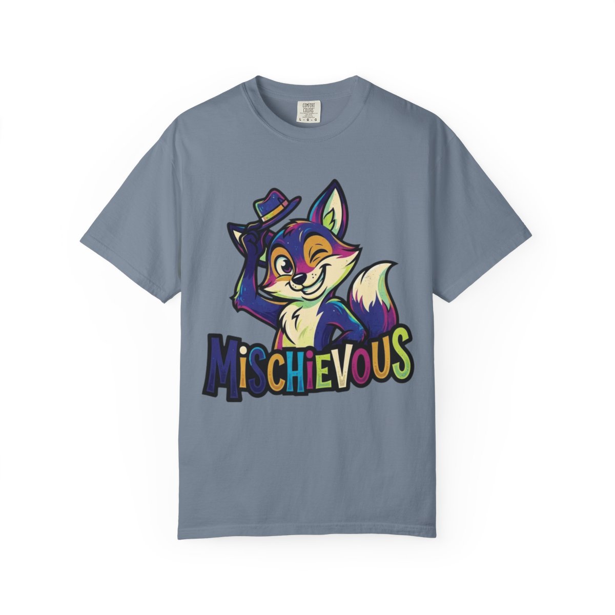 Color: Blue Jean | Mischievous Unisex Garment-Dyed Tee