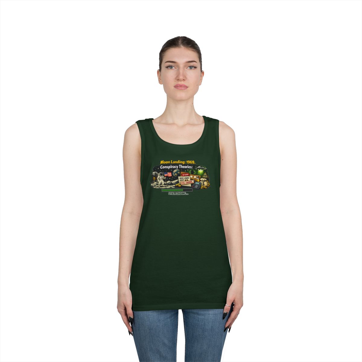 Color: Forest Green | Moon Conspiracy Tank Top