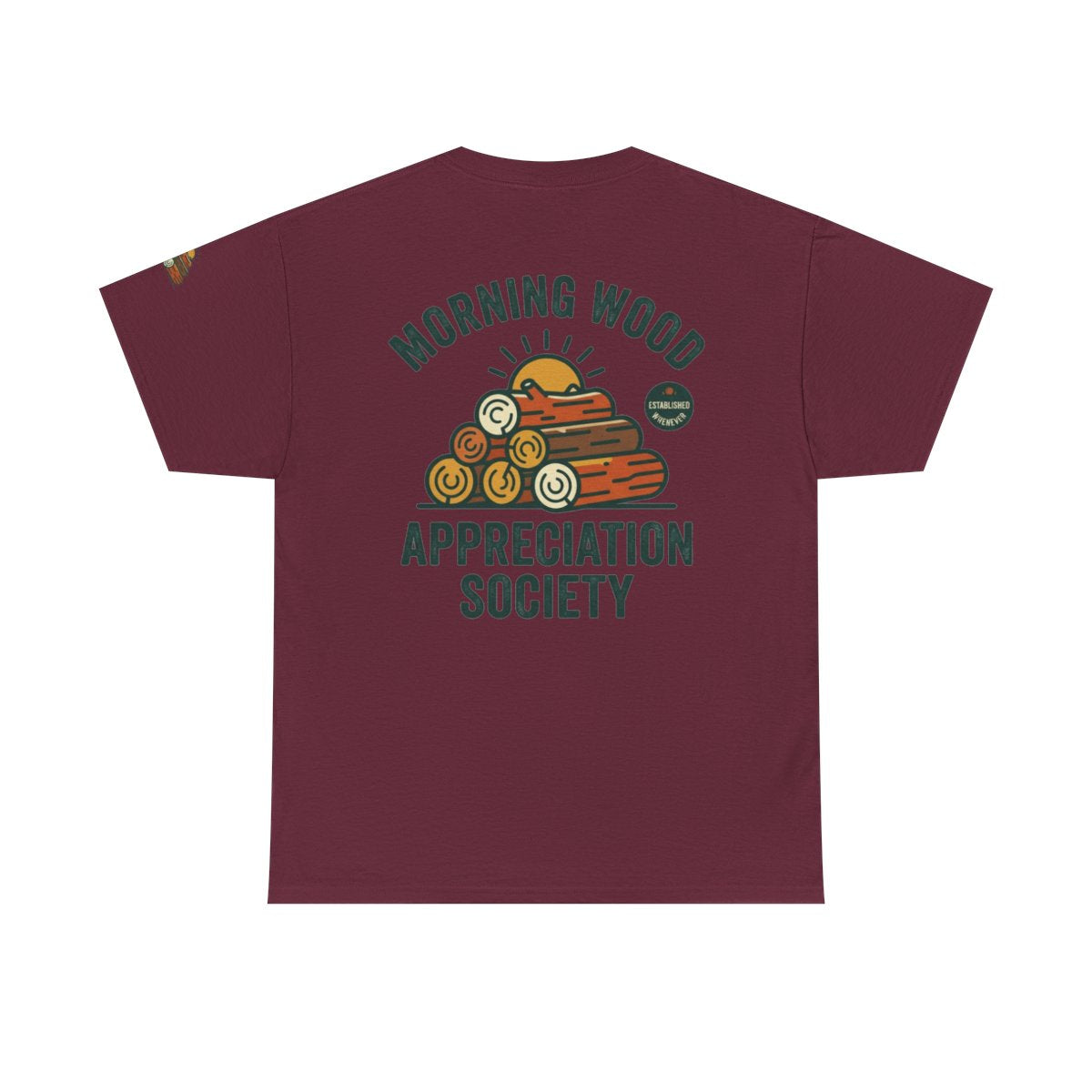 Color: Maroon | Morning Wood Appreciation Society Premium Graphic Tee