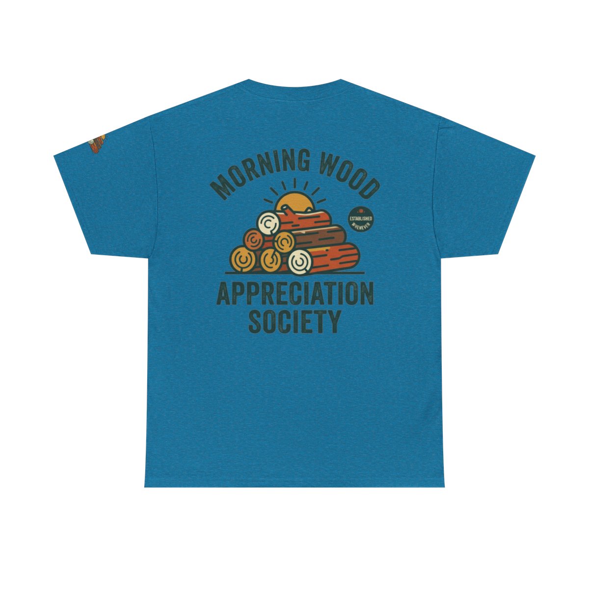 Color: Antique Sapphire | Morning Wood Appreciation Society Premium Graphic Tee