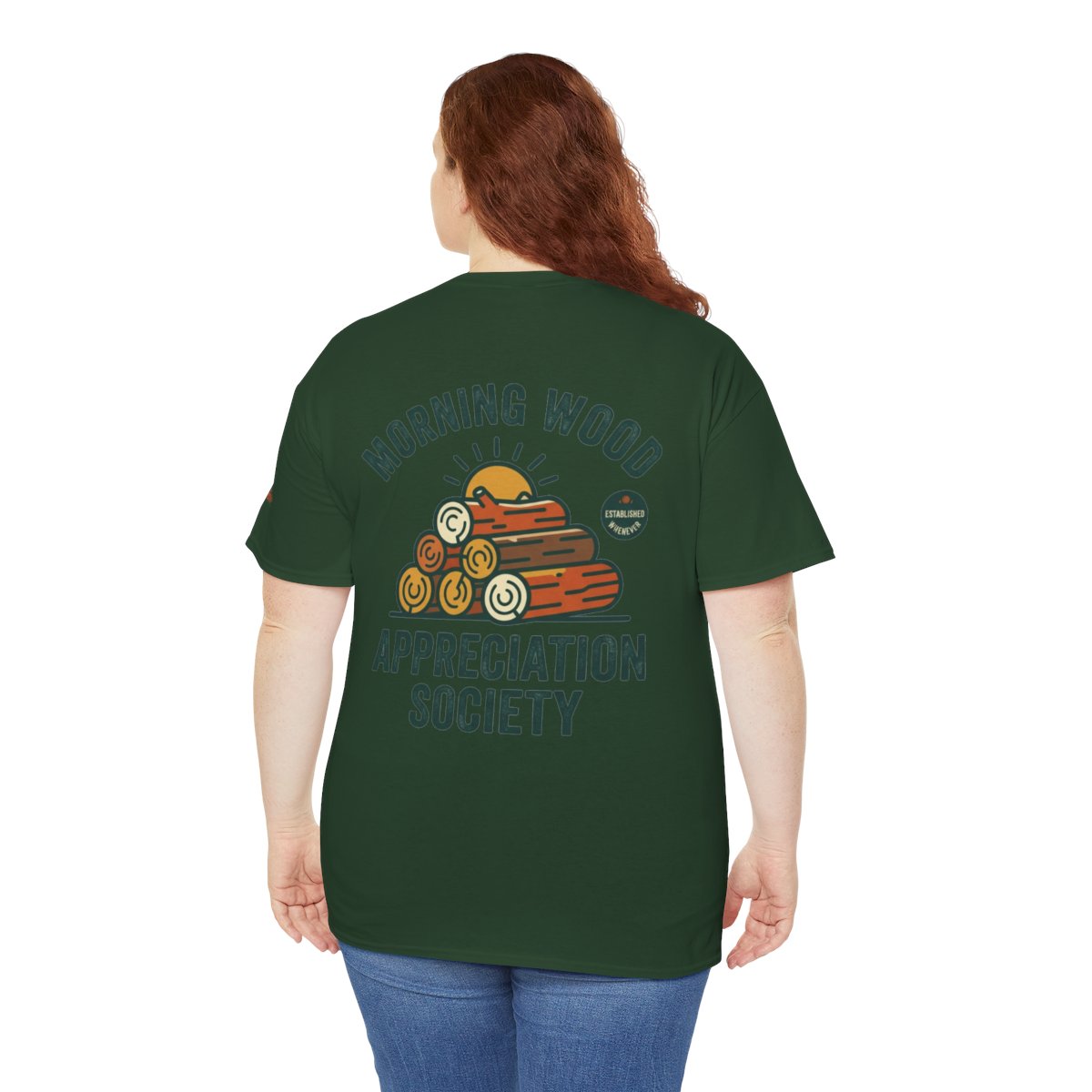 Color: Forest Green | Morning Wood Appreciation Society Premium Graphic Tee