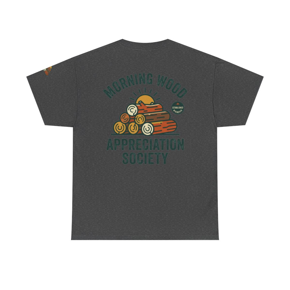 Color: Dark Heather | Morning Wood Appreciation Society Premium Graphic Tee