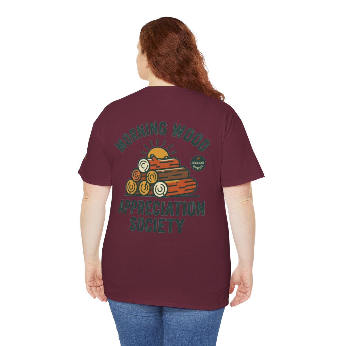 Color: Maroon | Morning Wood Appreciation Society Premium Graphic Tee