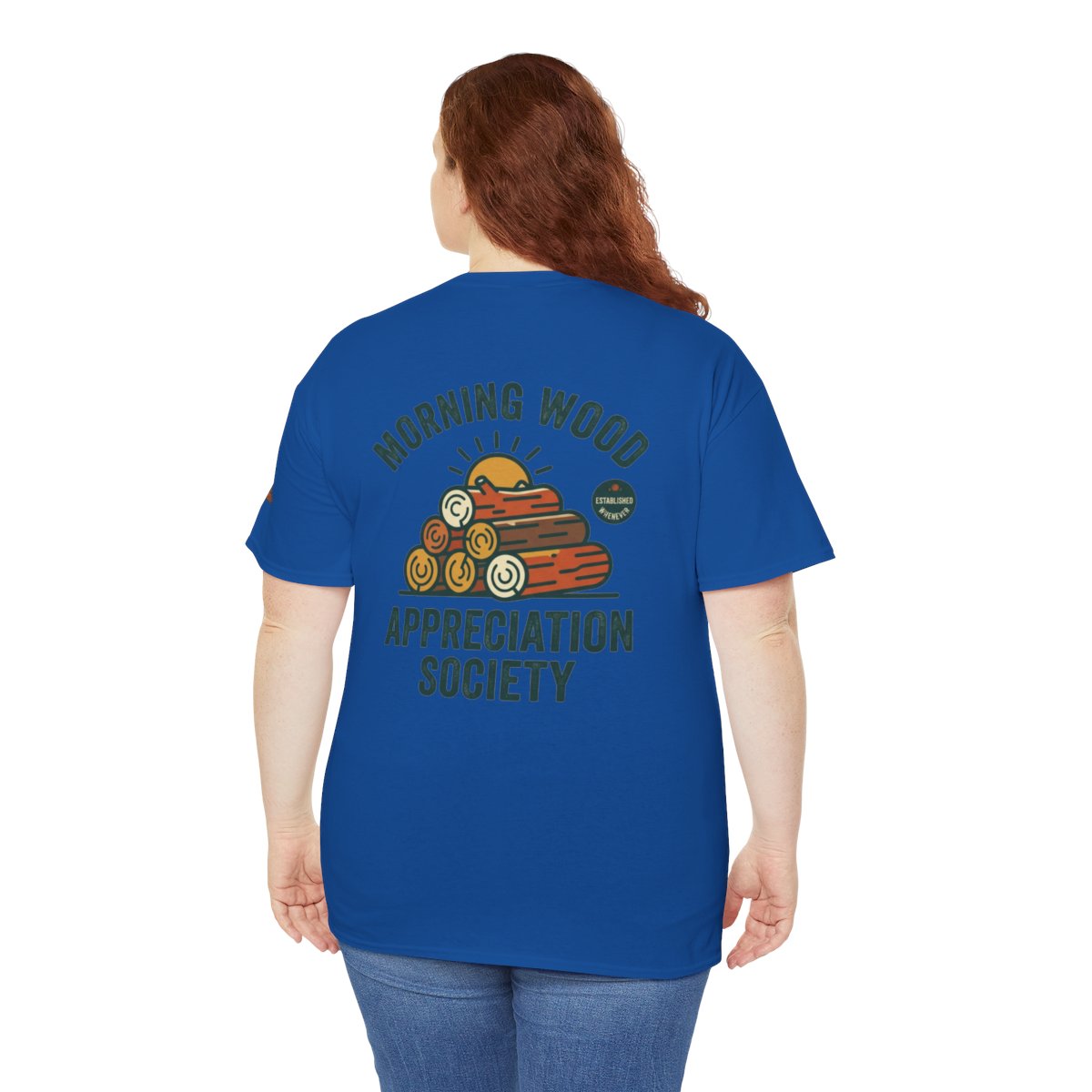 Color: Royal | Morning Wood Appreciation Society Premium Graphic Tee