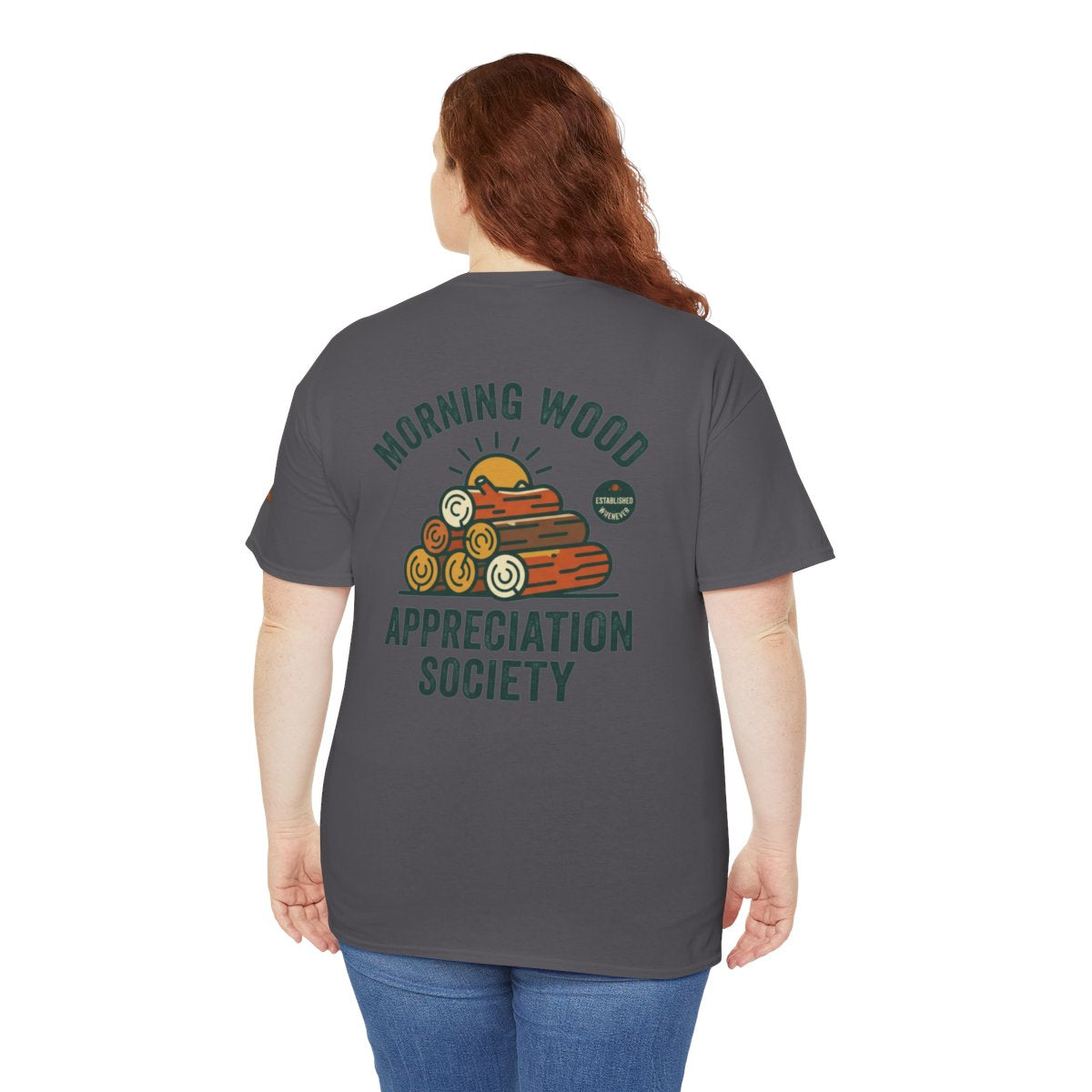 Color: Charcoal | Morning Wood Appreciation Society Premium Graphic Tee
