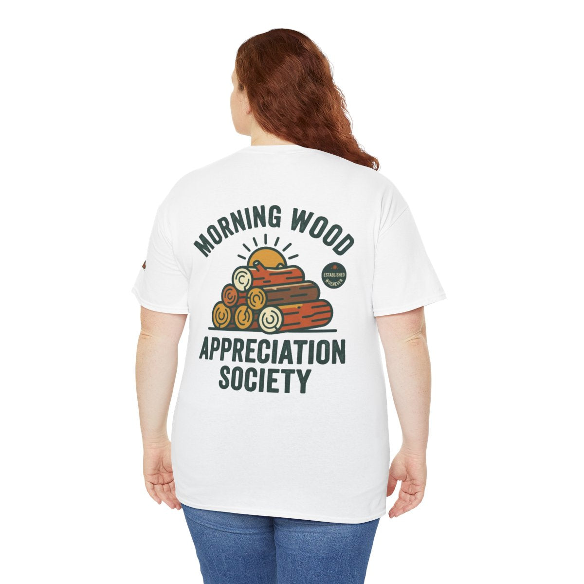 Color: White | Morning Wood Appreciation Society Premium Graphic Tee