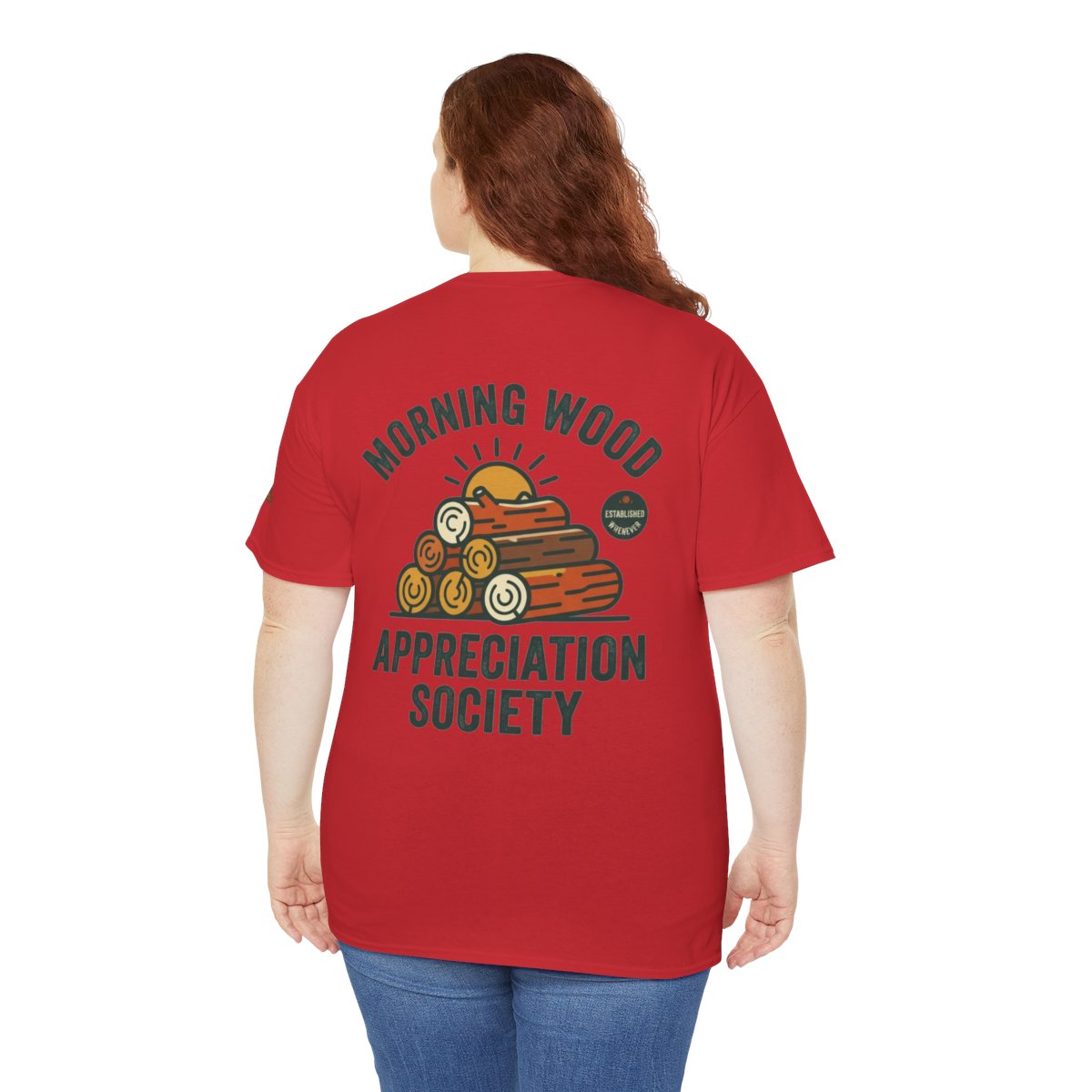 Color: Red | Morning Wood Appreciation Society Premium Graphic Tee