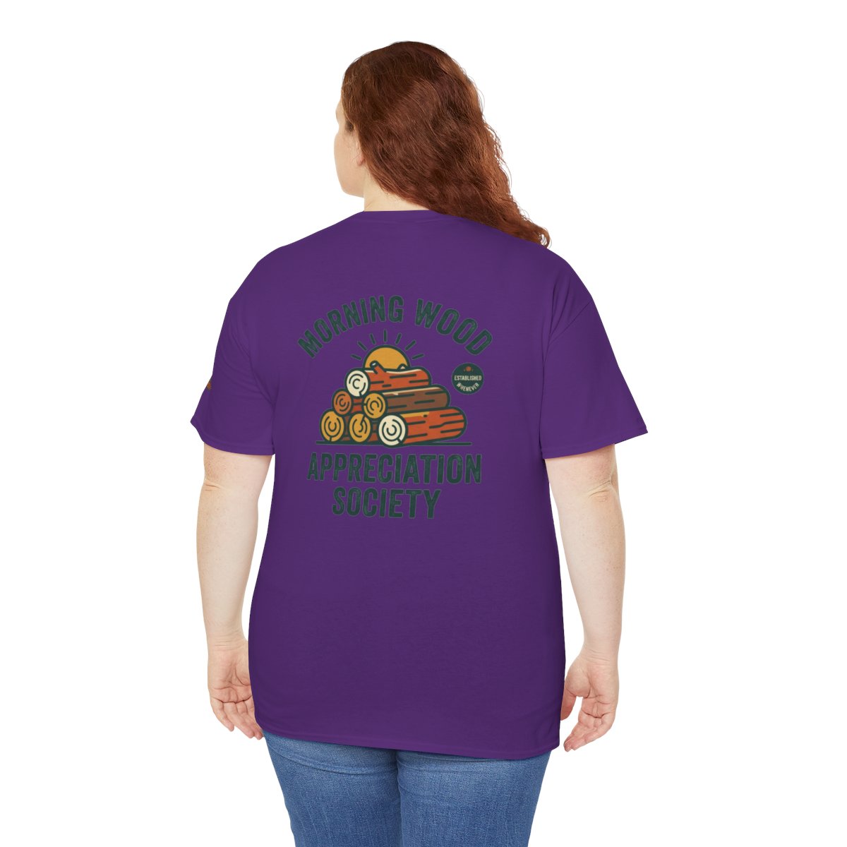 Color: Purple | Morning Wood Appreciation Society Premium Graphic Tee
