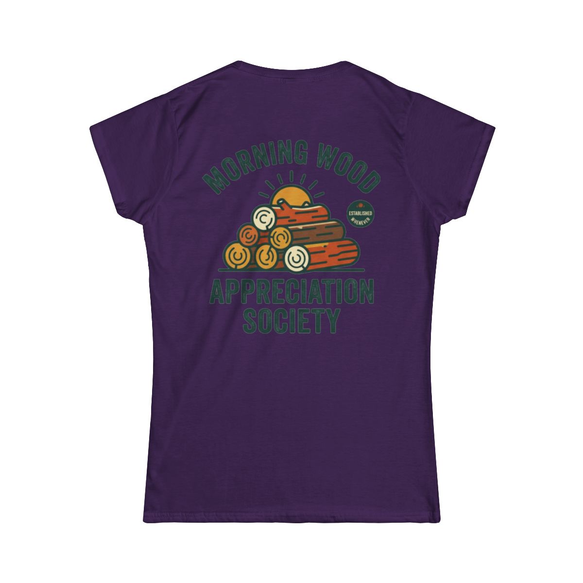 Color: Purple | Morning Wood Appreciation Society Women's Tee