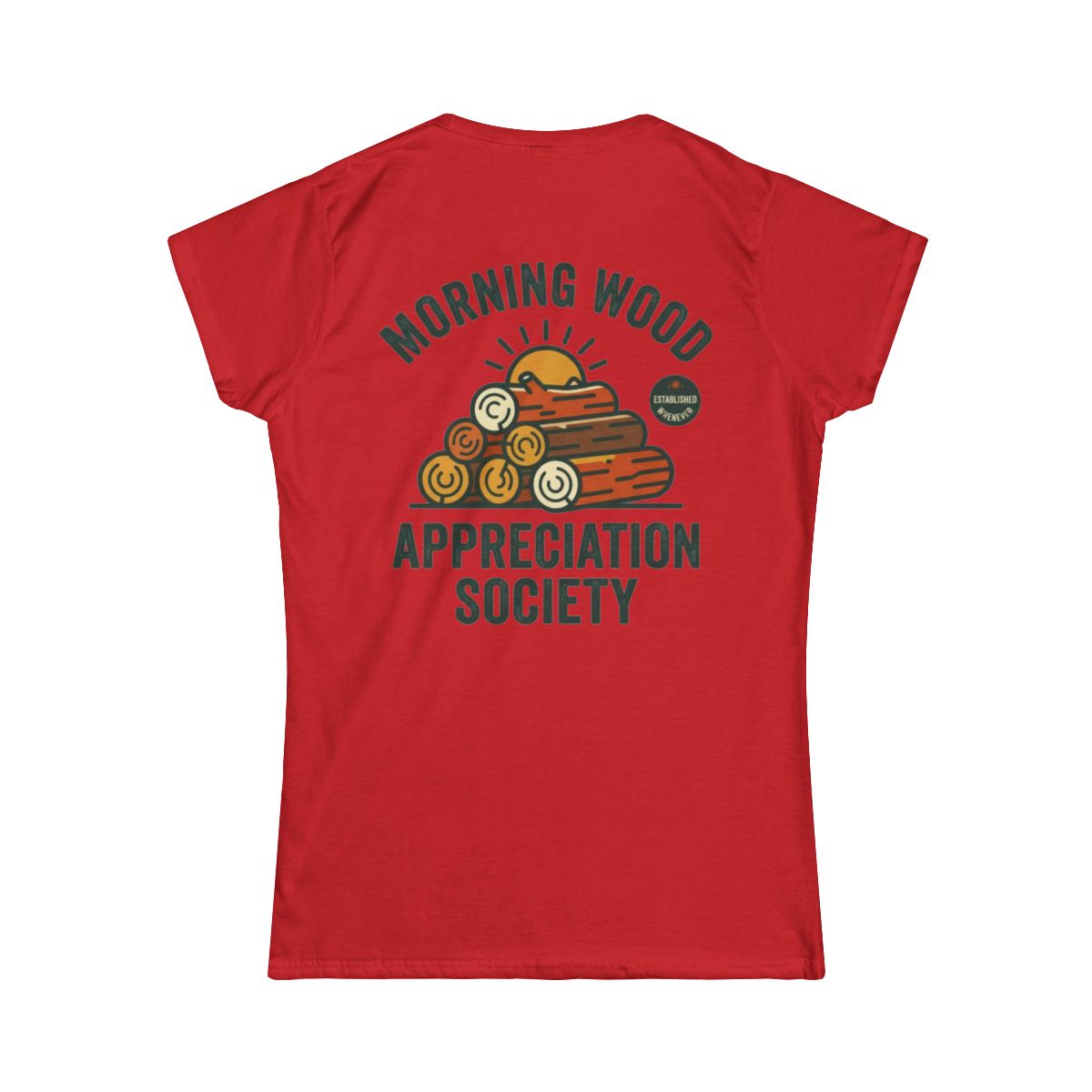 Color: Red | Morning Wood Appreciation Society Women's Tee