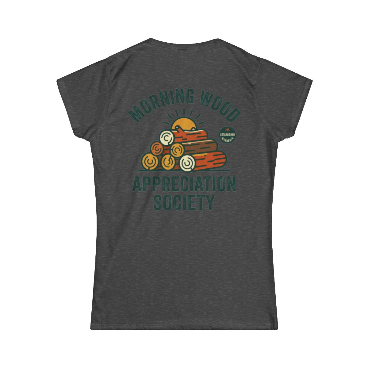 Color: Dark Heather | Morning Wood Appreciation Society Women's Tee