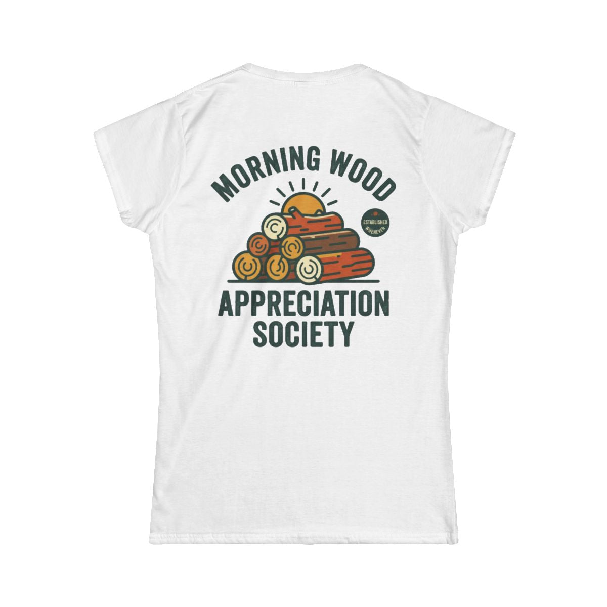 Color: White | Morning Wood Appreciation Society Women's Tee