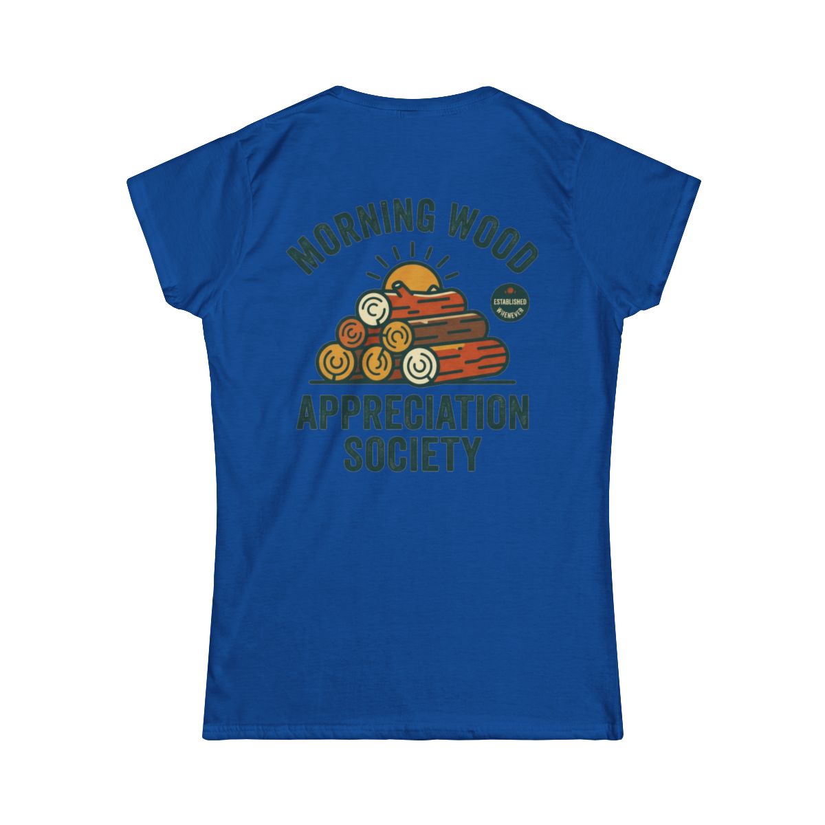 Color: Royal | Morning Wood Appreciation Society Women's Tee