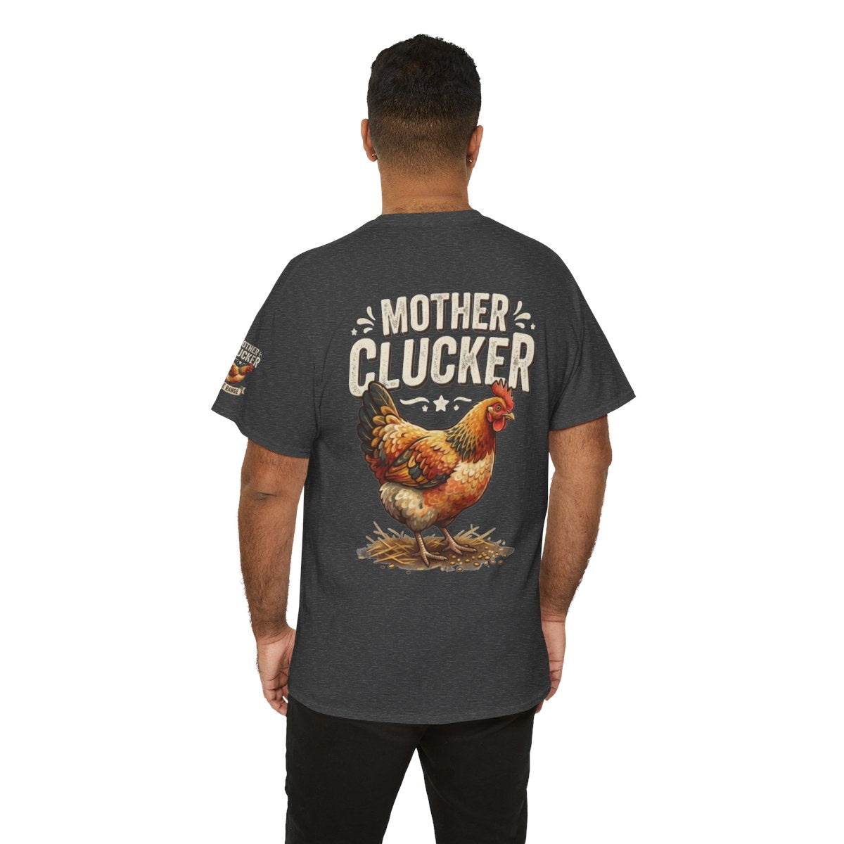 Color: Dark Heather | Mother Clucker Premium Graphic Tee