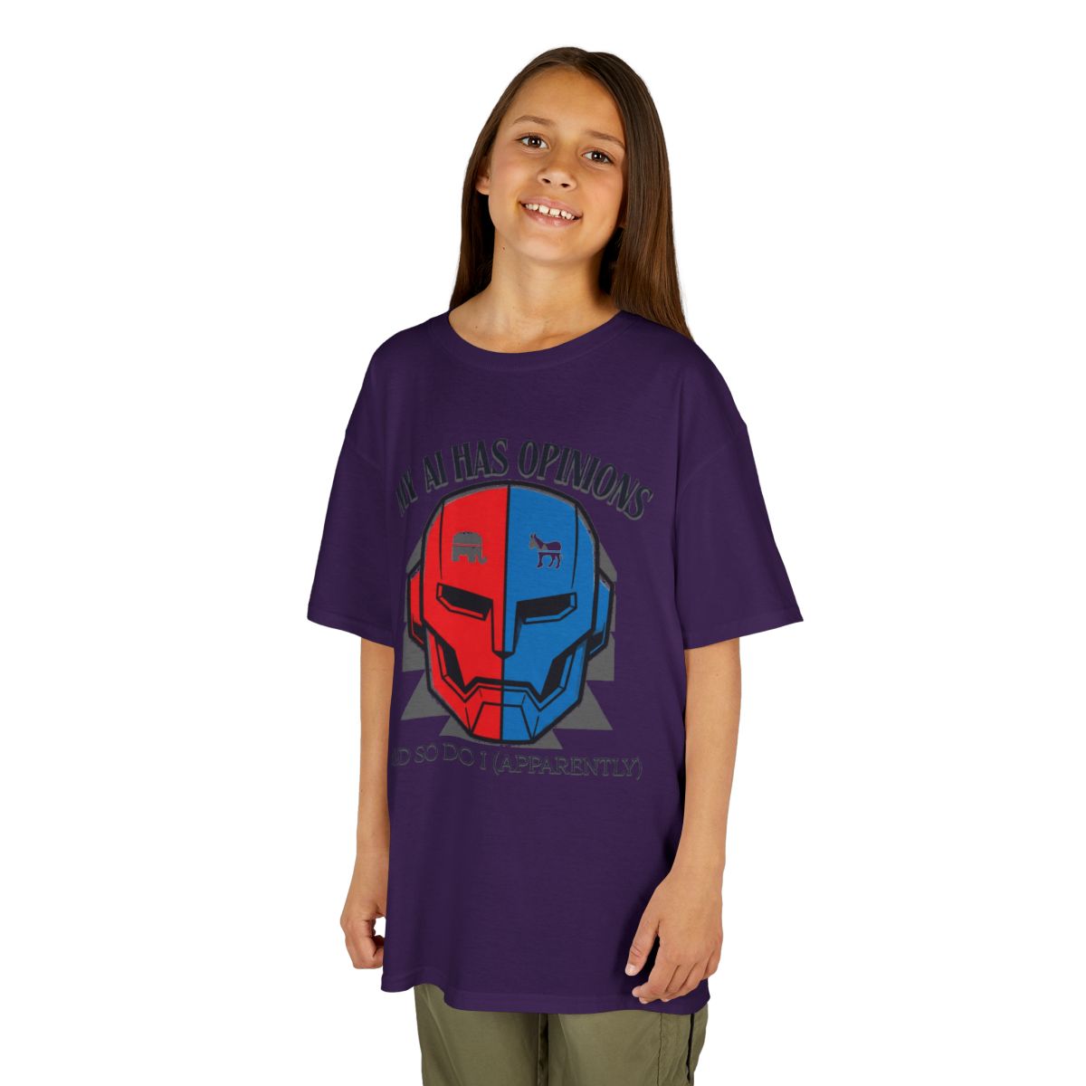 Color: Purple | My AI Has Opinions Kids Tee