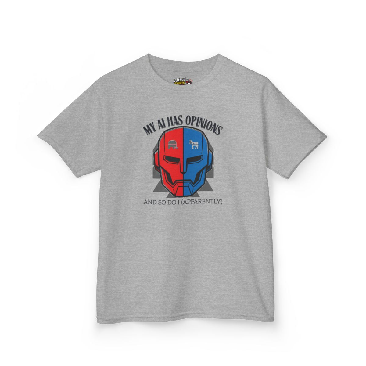 Color: Sport Grey | My AI Has Opinions Kids Tee