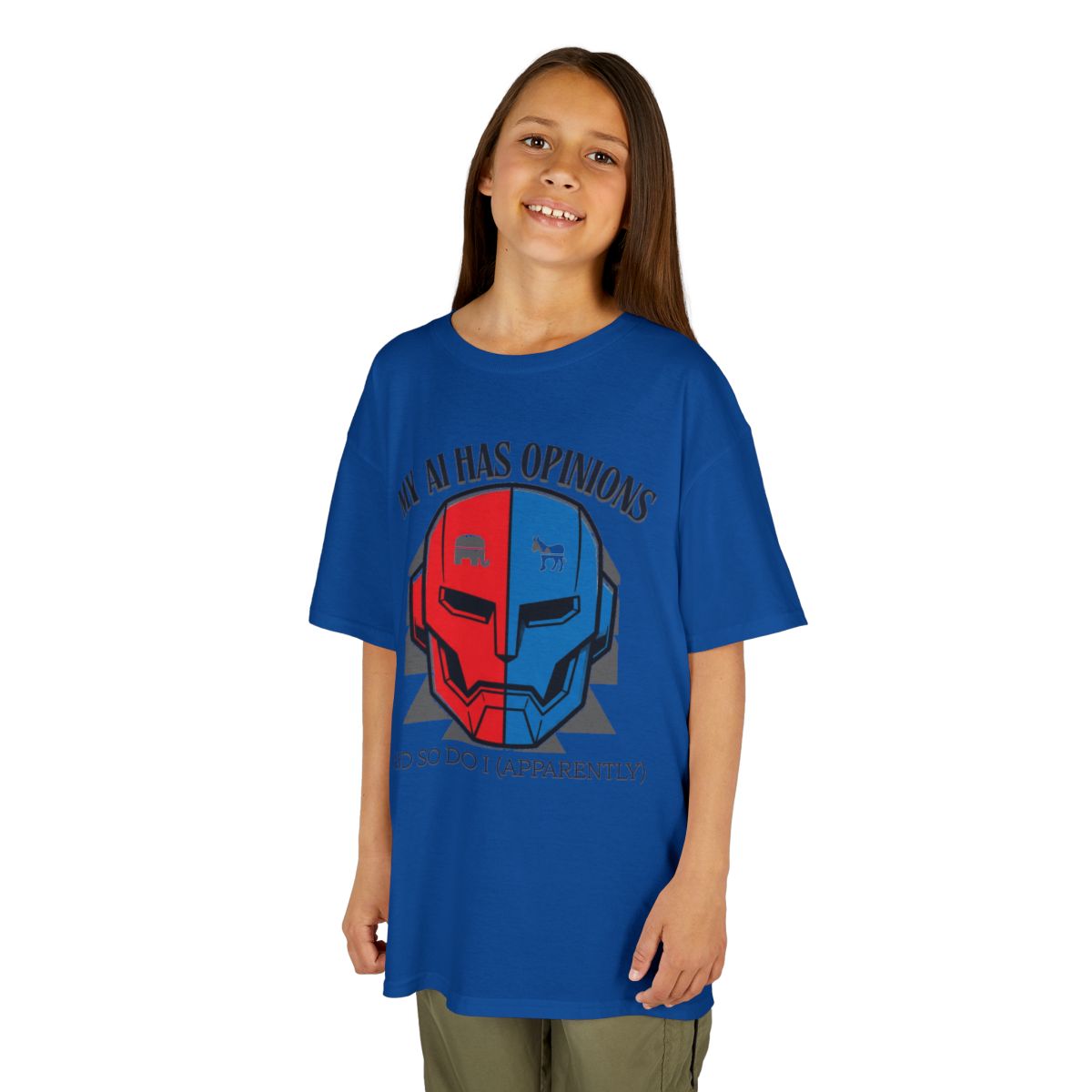 Color: Royal | My AI Has Opinions Kids Tee