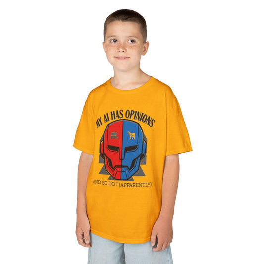 Color: Gold | My AI Has Opinions Kids Tee