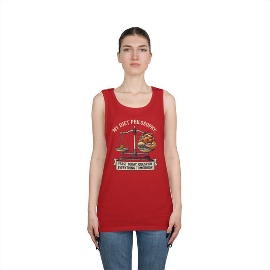 Color: Red | My Diet Philosophy Tank Top