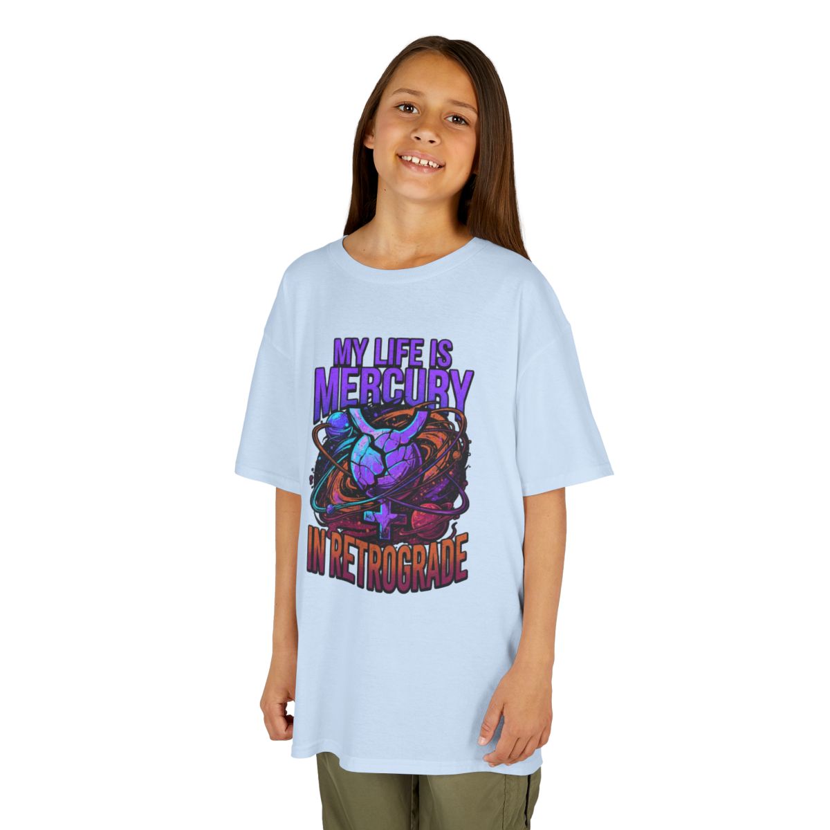 Color: Light Blue | My Life Is Mercury in Retrograde Kids Tee