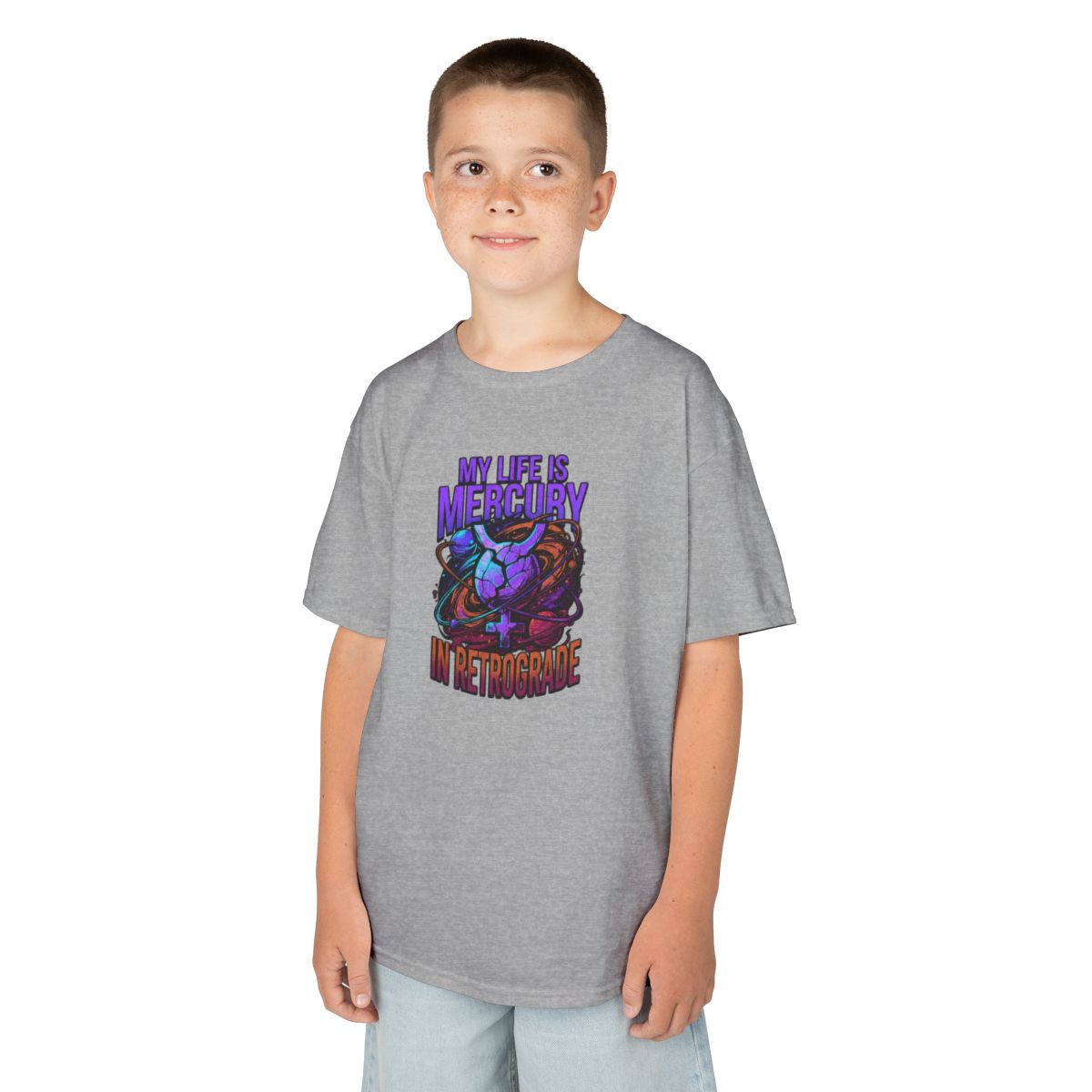 Color: Sport Grey | My Life Is Mercury in Retrograde Kids Tee