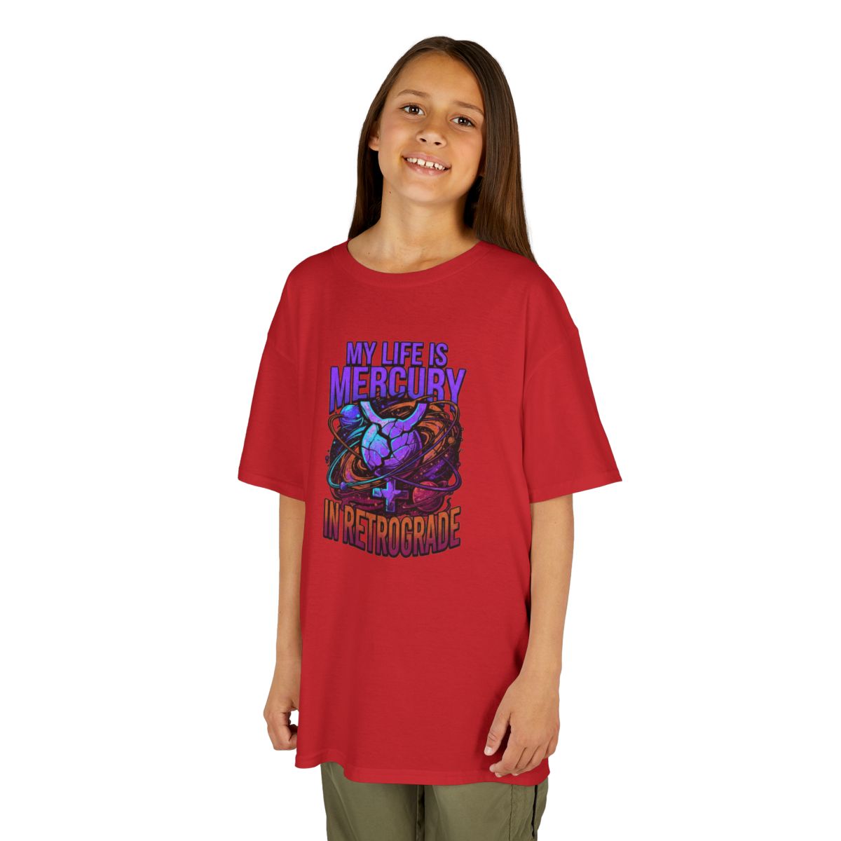 Color: Red | My Life Is Mercury in Retrograde Kids Tee