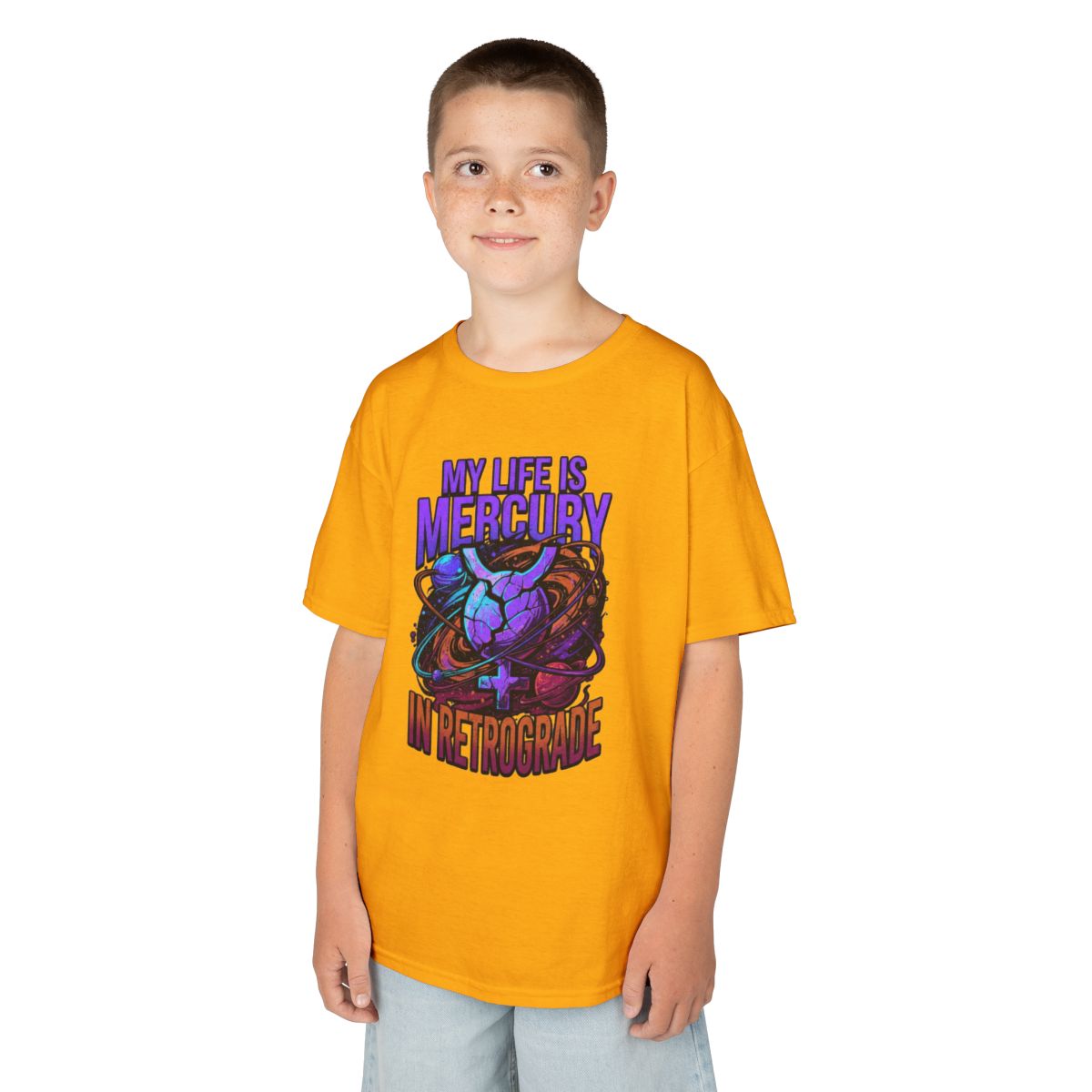 Color: Gold | My Life Is Mercury in Retrograde Kids Tee