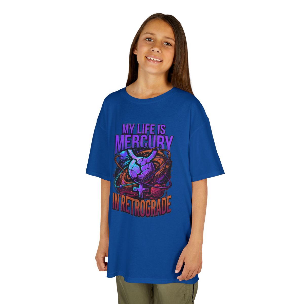 Color: Royal | My Life Is Mercury in Retrograde Kids Tee